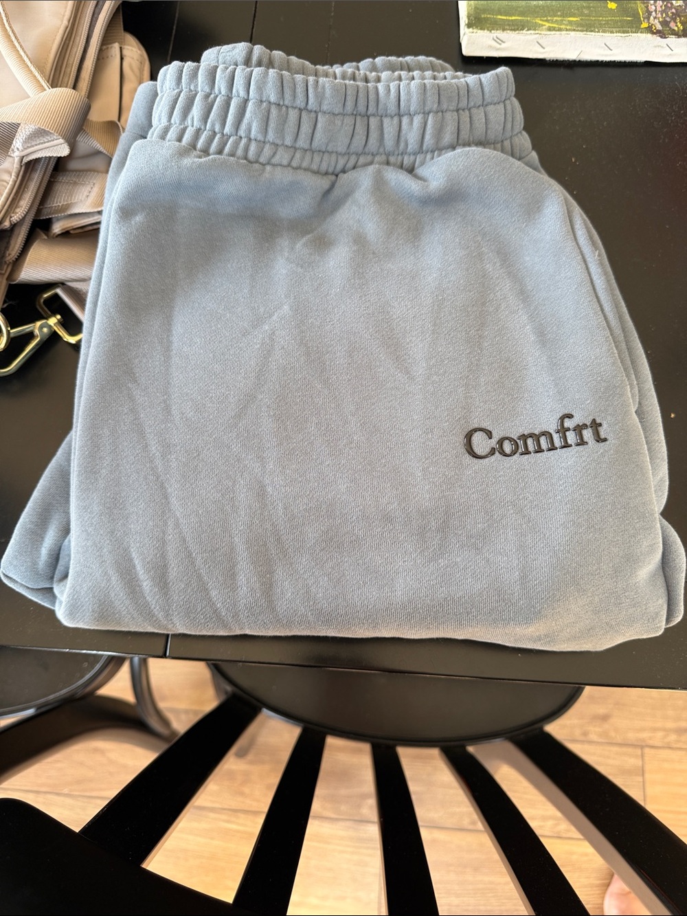 Comfrt Light Blue Gray Cozy Sweatpants